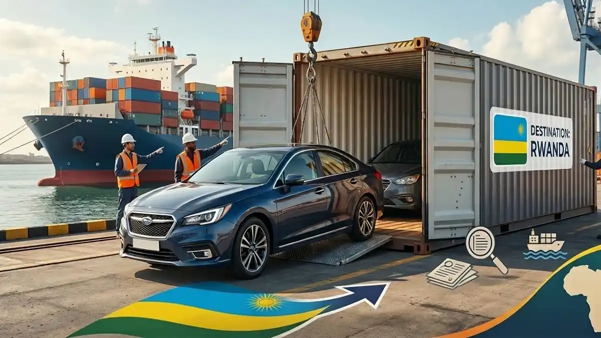 Vehicle being shipped to Rwanda