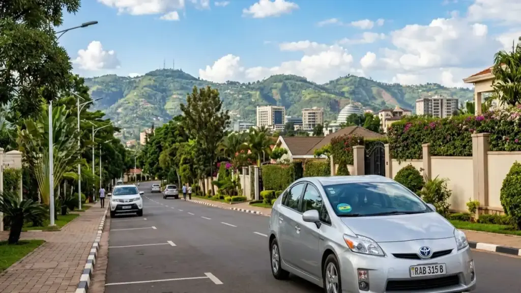 car parked on the road